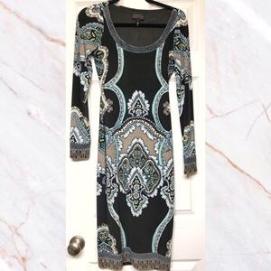 Hale Bob Pattern Midi Dress